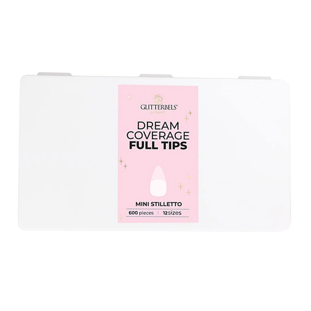 Glitterbels Dream Cover Full Tips Stiletto Mini Box of 600
