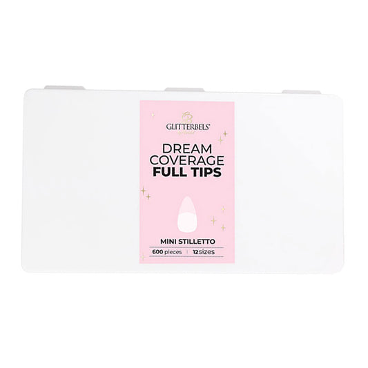 Glitterbels Dream Cover Full Tips Stiletto Mini Box of 600