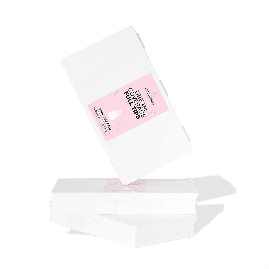 Glitterbels Dream Cover Full Tips Stiletto Mini Box of 600