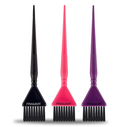 Framar Triple Threat Hair Colour Brush Set, Pack of 3
