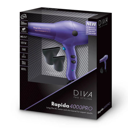 Diva Pro Styling Rapida 4000 Pro Hair Dryer - Violet