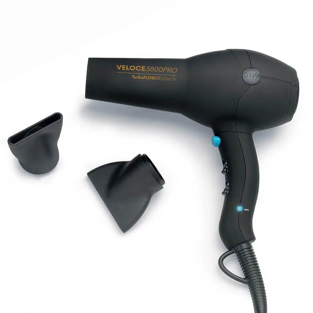 Diva Edit Veloce 3800 Pro Hair Dryer - Black