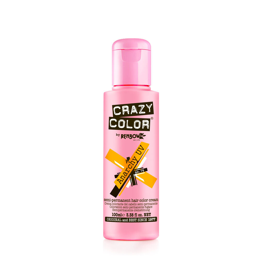 Crazy Color Semi Permanent Vegan Hair Colour Cream - Anarchy UV - 100ml