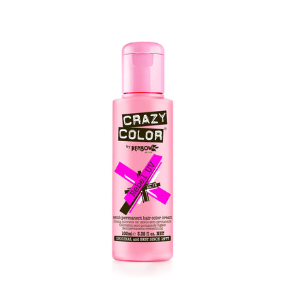 Crazy Color Semi Permanent Vegan Hair Colour Cream - Rebel UV - 100ml