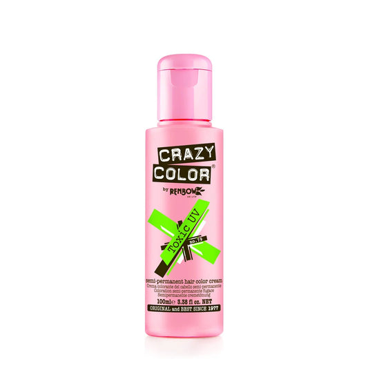 Crazy Color Semi Permanent Vegan Hair Colour Cream - Toxic UV - 100ml