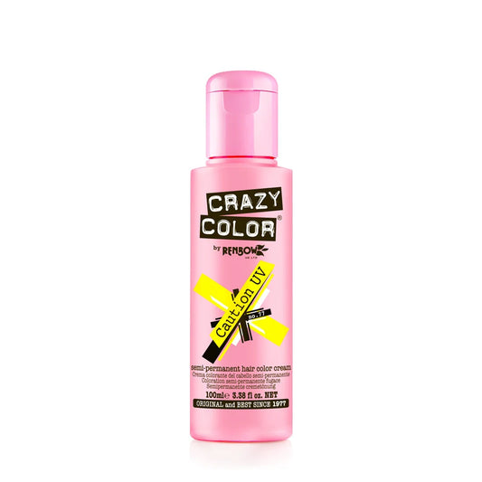 Crazy Color Semi Permanent Vegan Hair Colour Cream - Caution UV - 100ml