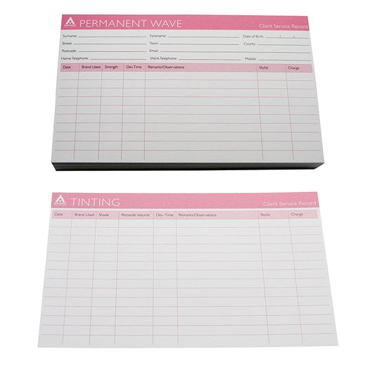 Agenda Perm/Tint Mixed Record cards x100