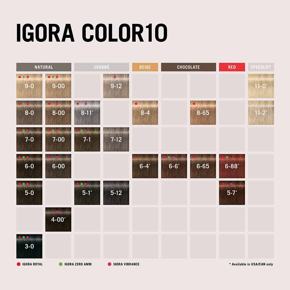 Schwarzkopf Professional Igora Color 10 Permanent Hair Colour - 9-12 Extra Light Blonde Cendre Ash - 60ml