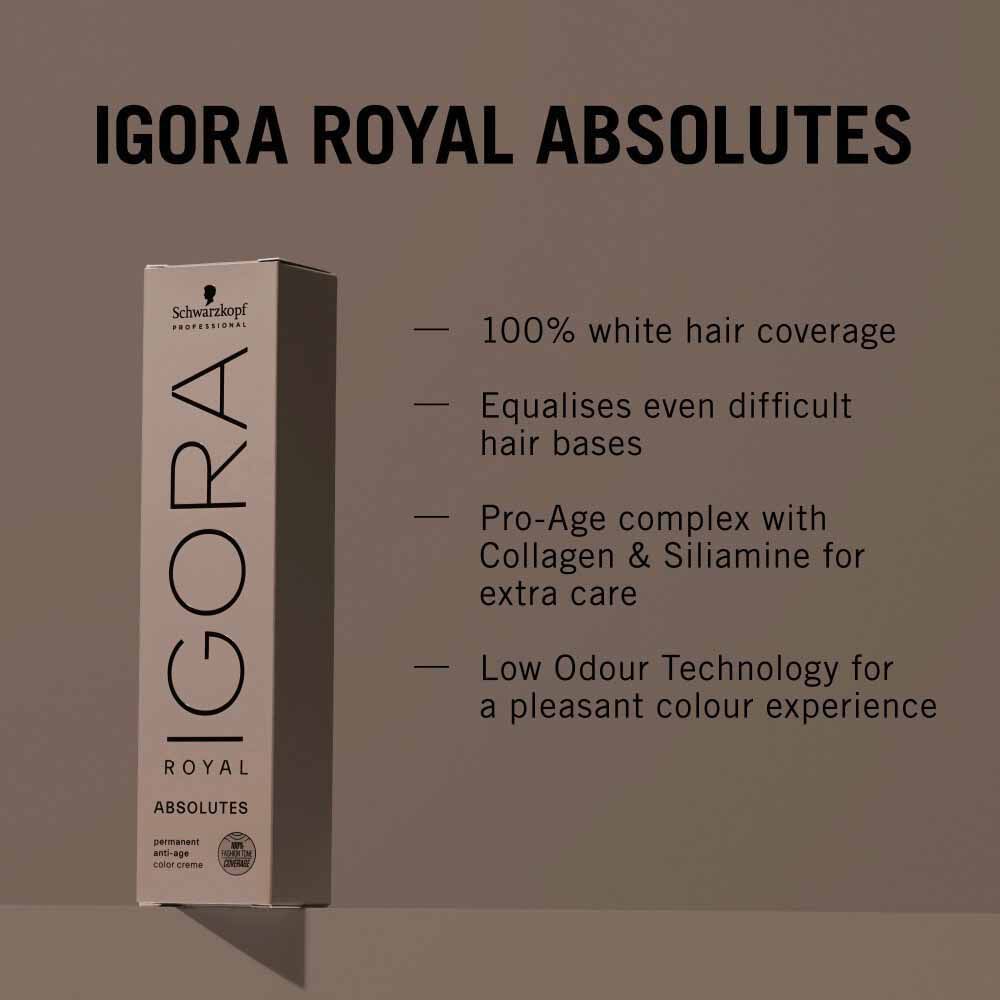 Schwarzkopf Professional Igora Royal Absolutes Permanent Hair Colour - 7-10 Blonde Beige Natural - 60ml