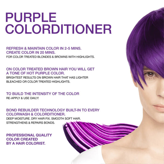 Celeb Luxury Viral Hybrid Colorditioner Conditioner with BondFix - Purple - 244ml