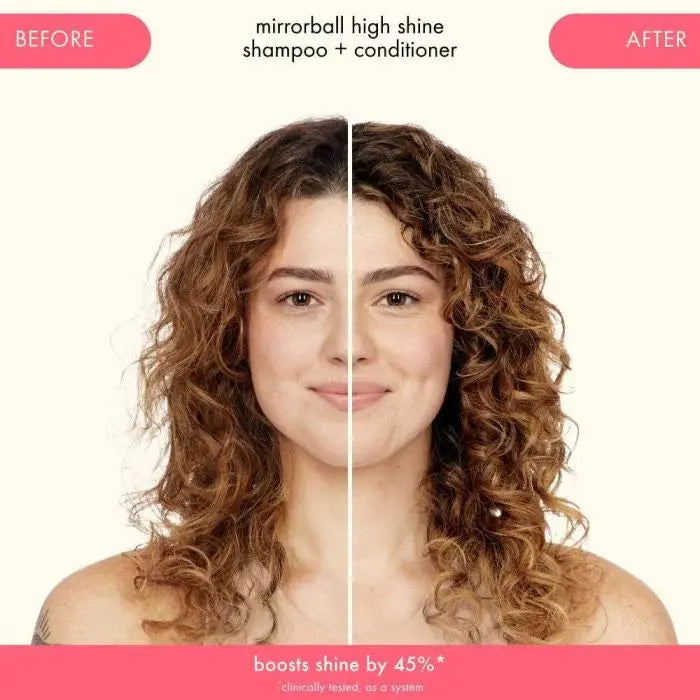 Amika Mirrorball Shampoo & Conditioner Before & After