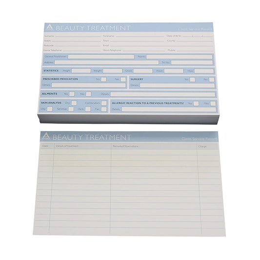 Agenda Record Cards Beauty x 100
