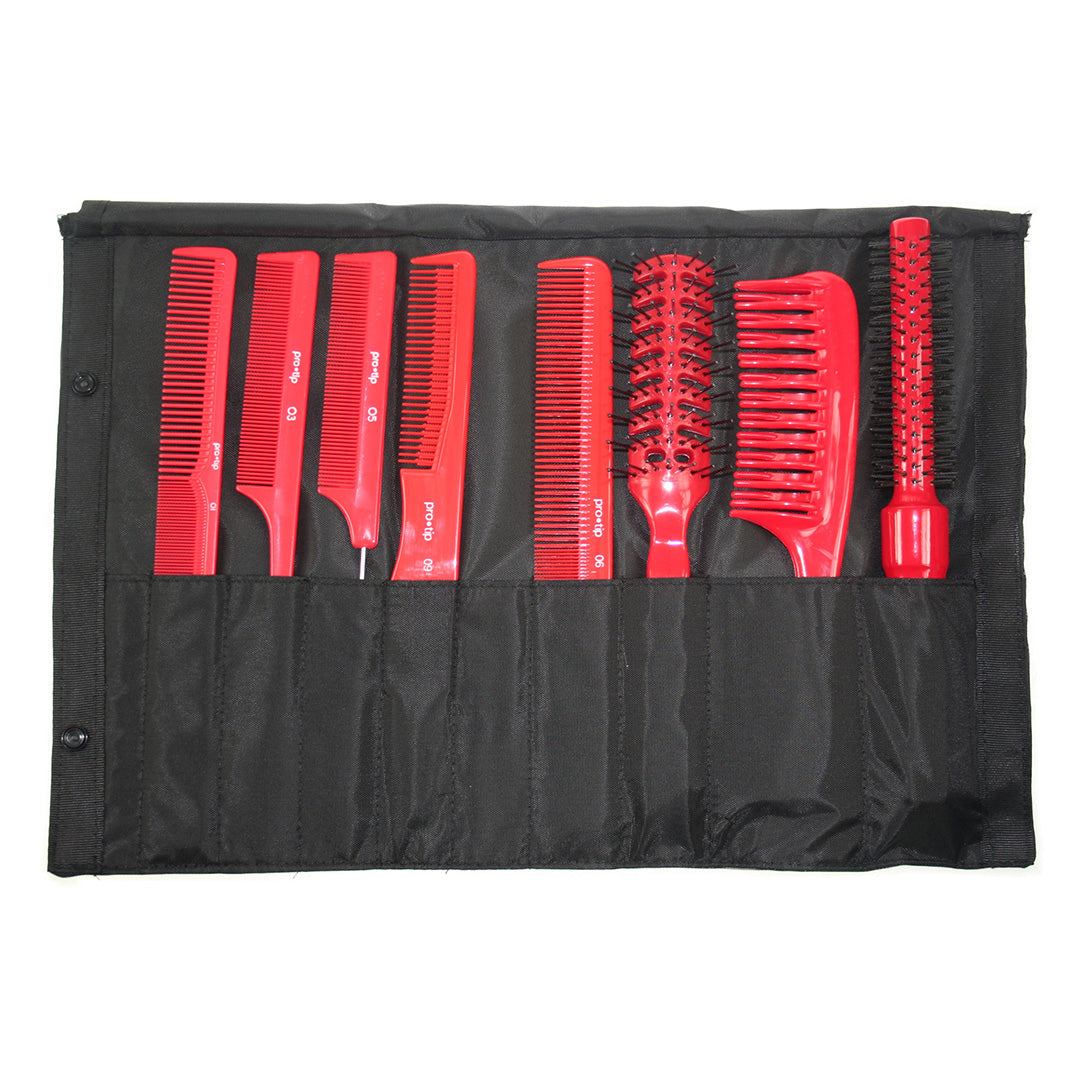 Pro-Tip Tool Roll with Accessories with Brushes and Combs