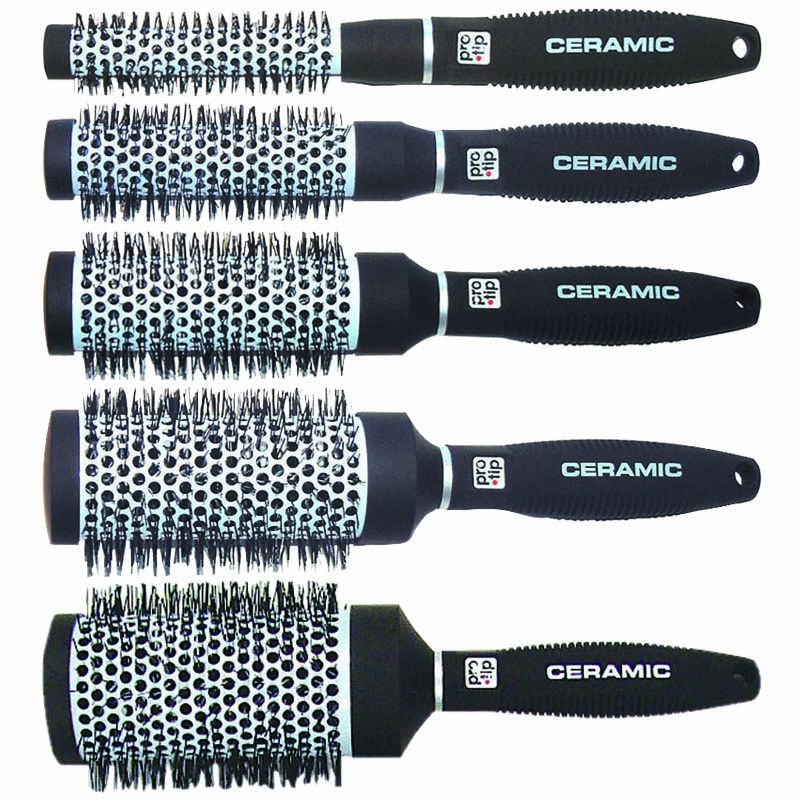 Pro-Tip Set of 4 Ceramic Hot Curling Brushes