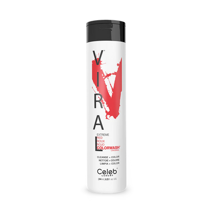 Celeb Luxury Viral Shampoo Colorwash Vegan Shampoo -  Extreme Red - 244ml