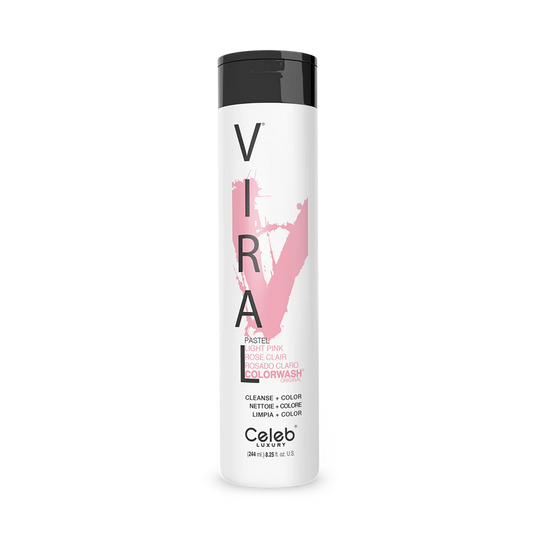 Celeb Luxury Viral Shampoo Colorwash Vegan Shampoo -  Pastel Light Pink - 244ml