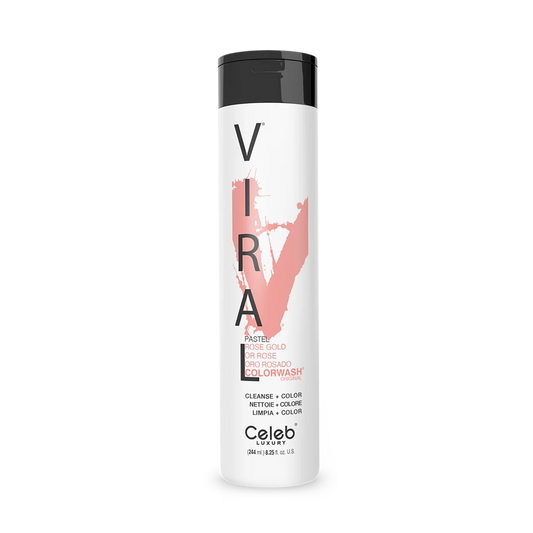 Celeb Luxury Viral Shampoo Colorwash Vegan Shampoo -  Pastel Rose Gold - 244ml