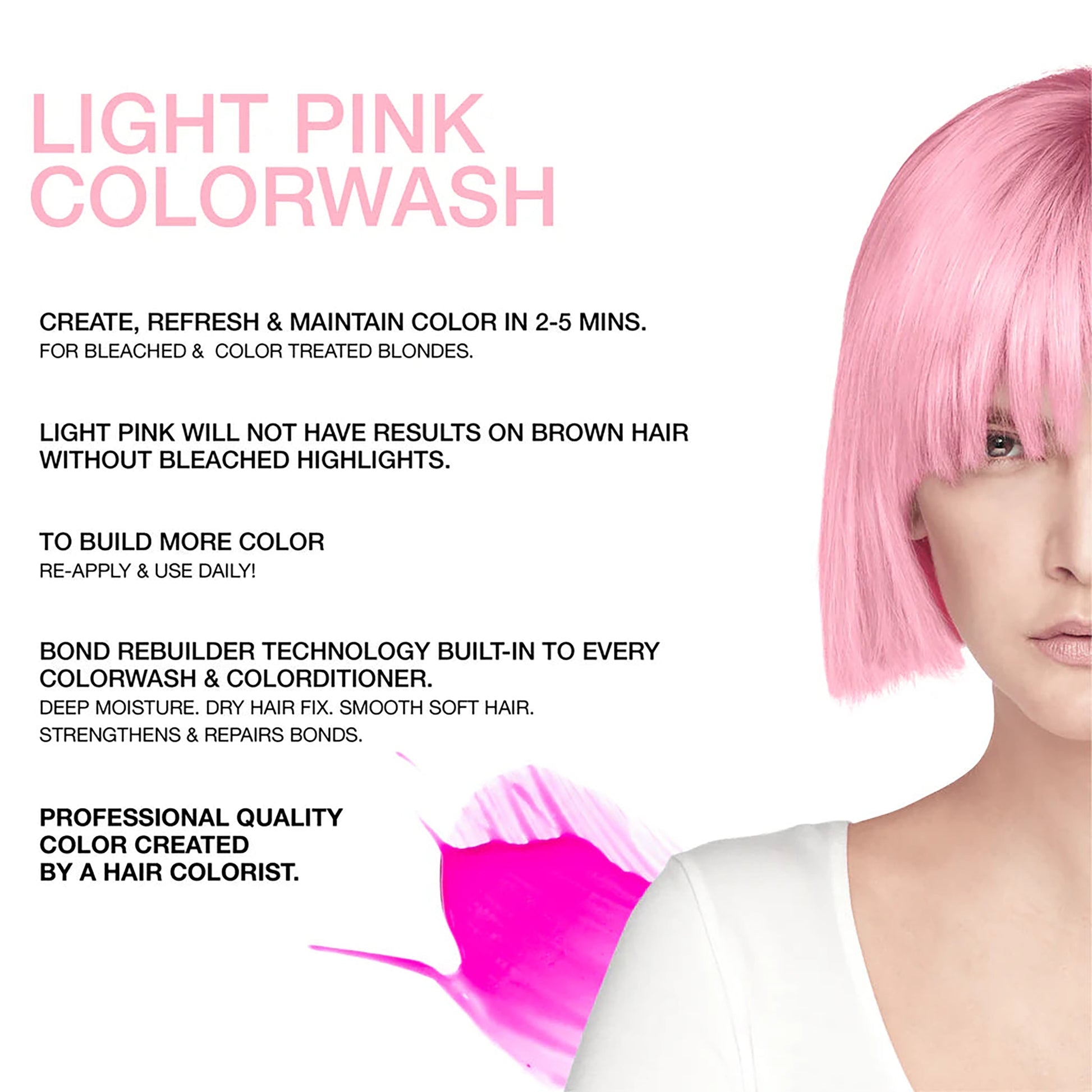 Celeb Luxury Viral Shampoo Colorwash Vegan Shampoo -  Pastel Rose Gold - 244ml