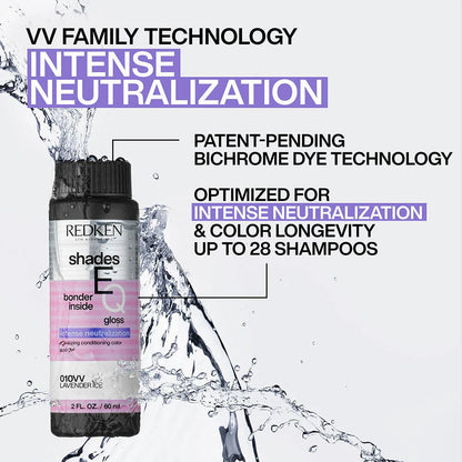 Redken Shades EQ Bonder Inside Demi Permanent Hair Colour - 010VV Lavender Ice - 60ml
