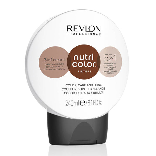 Revlon Nutri Color Filters Direct Semi-Permanent Hair Colour Mask - 524 Coppery Pearl Brown 240ml