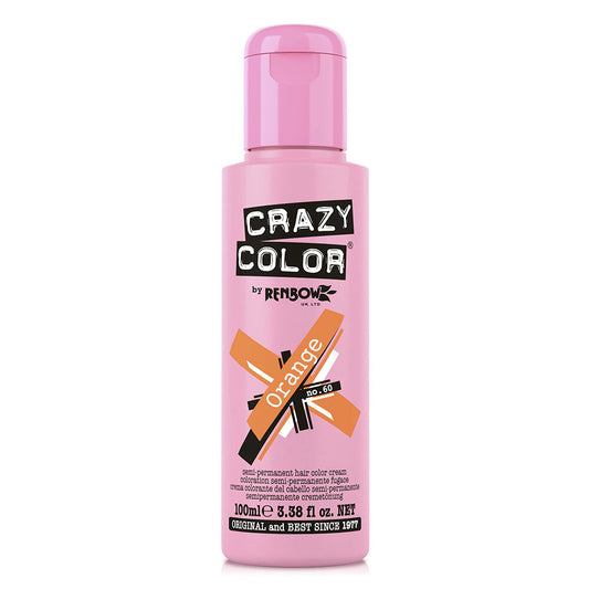 Crazy Color Semi Permanent Vegan Hair Colour Cream - Orange - 100ml