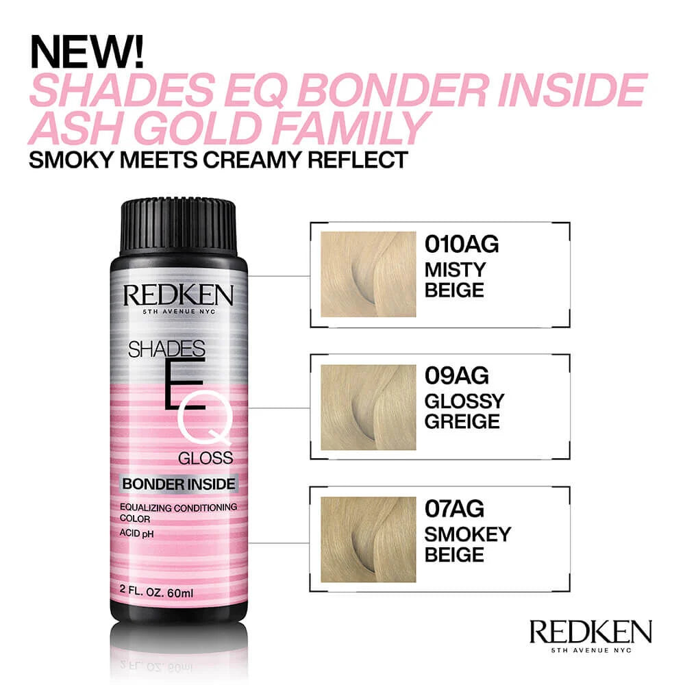 Redken Shades EQ Bonder Inside Demi Permanent Hair Colour - 010AG Misty Beige - 60ml