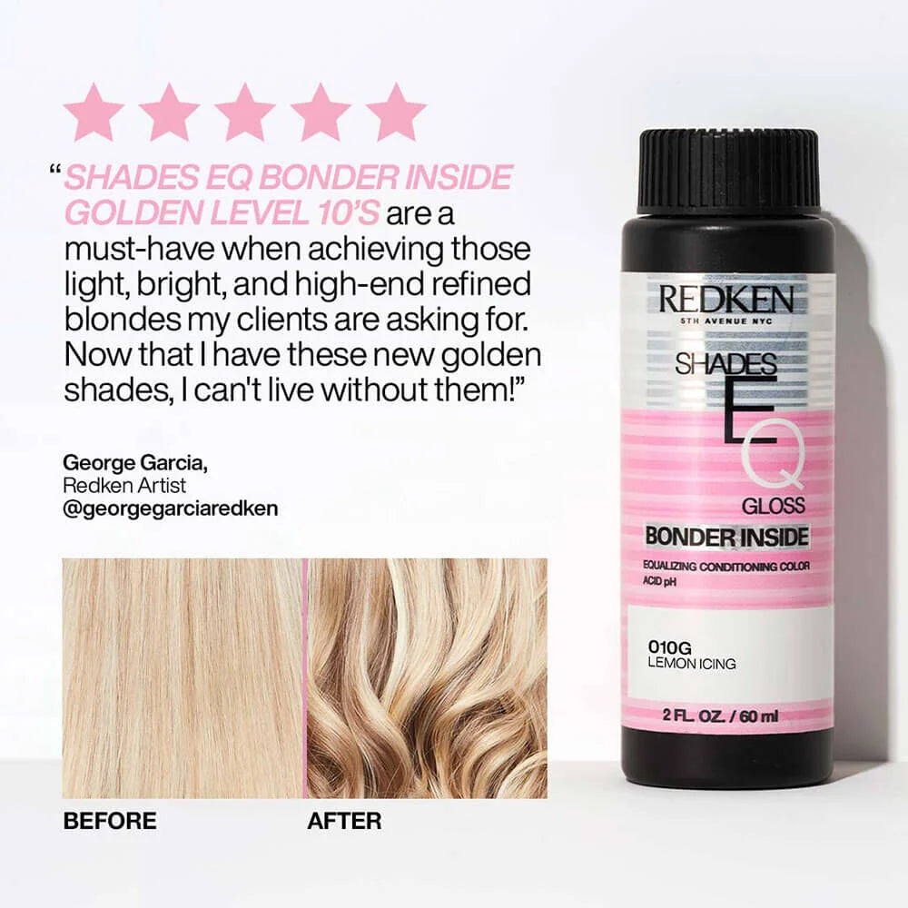 Redken Shades EQ Bonder Inside Demi Permanent Hair Colour - 010NQ Iced Pina - 60ml