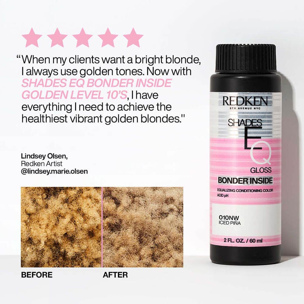 Redken Shades EQ Bonder Inside Demi Permanent Hair Colour - 010G Lemon Icing - 60ml