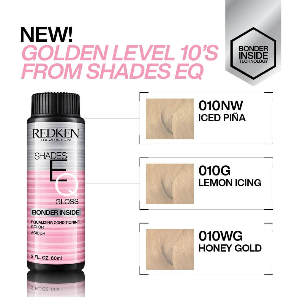Redken Shades EQ Bonder Inside Demi Permanent Hair Colour - 010G Lemon Icing - 60ml