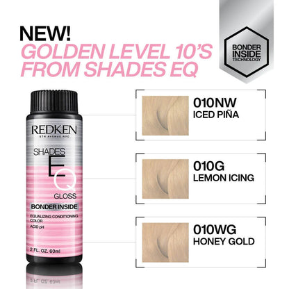 Redken Shades EQ Bonder Inside Demi Permanent Hair Colour - 010G Lemon Icing - 60ml