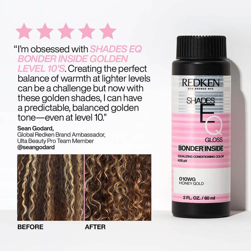 Redken Shades EQ Bonder Inside Demi Permanent Hair Colour - 010WG Honey Gold - 60ml