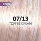 Wella Professionals Shinefinity Zero Lift Glaze Semi-Permanent HairColour - 07/13 Cool Toffee Cream - 60ml Swatch