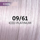 Wella Professionals Shinefinity Zero Lift Glaze Semi-Permanent HairColour - 09/61 Cool Ice Platinum - 60ml Swatch