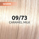 Wella Professionals Shinefinity Zero Lift Glaze Semi-Permanent HairColour - 09/73 Warm Caramel Milk - 60ml Swatch
