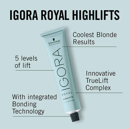Schwarzkopf Professional Igora Royal Highlifts Permanent Hair Colour - 10-49 Ultra Blonde Beige Violet - 60ml