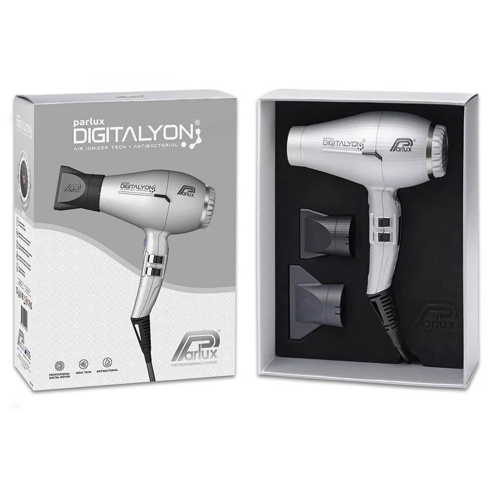 Parlux Digitalyon Light Air Ionizer Hair Dryer, Silver