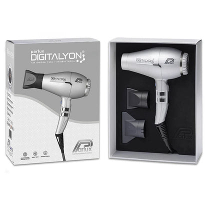Parlux Digitalyon Light Air Ionizer Hair Dryer, Silver