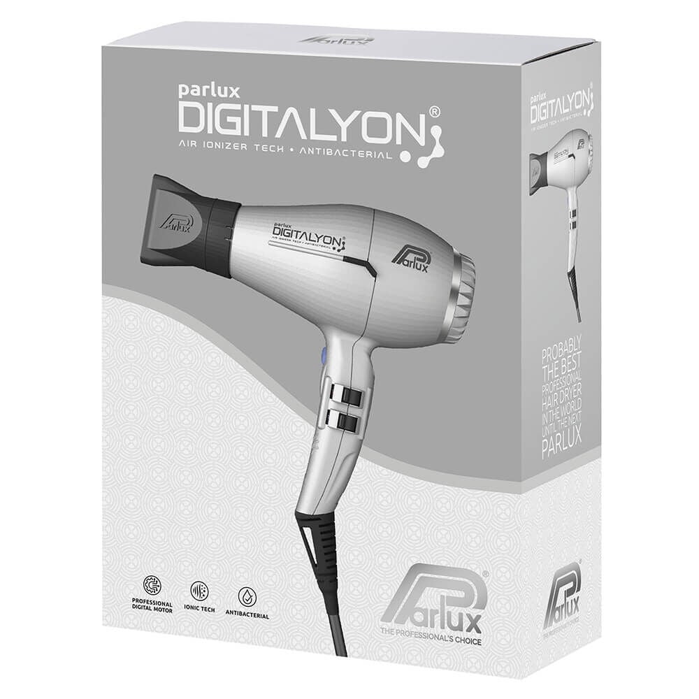 Parlux Digitalyon Light Air Ionizer Hair Dryer, Silver