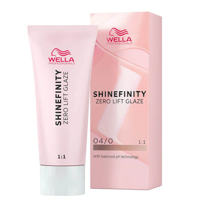 Wella Professionals Shinefinity Zero Lift Glaze Semi-Permanent HairColour - 04/0 Natural Medium Brunette - 60ml