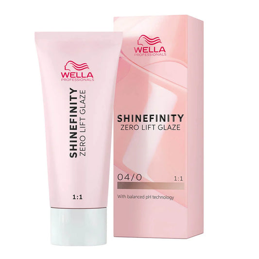 Wella Professionals Shinefinity Zero Lift Glaze Semi-Permanent HairColour - 04/0 Natural Medium Brunette - 60ml