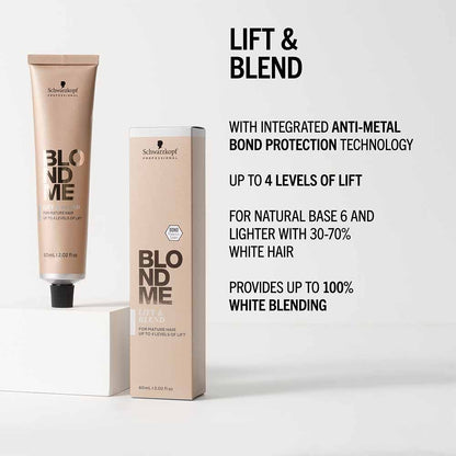 Schwarzkopf Professional BlondMe Lift & Blend Permanent Hair Colour - Biscuit 60ml