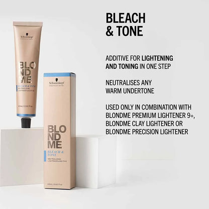Schwarzkopf Professional BlondMe Bleach & Tone Permanent Hair Colour -Matt - 60ml