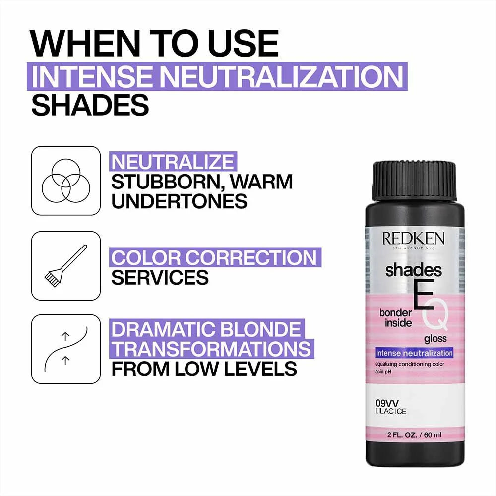Redken Shades EQ Bonder Inside Demi Permanent Hair Colour - 09VV Lilac Ice - 60ml