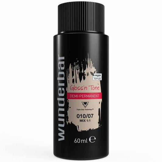Wunderbar Gloss'n Tone Demi-Permanent Colour Liquid 010/07 Extra Light Blond Natural Brown 60ml