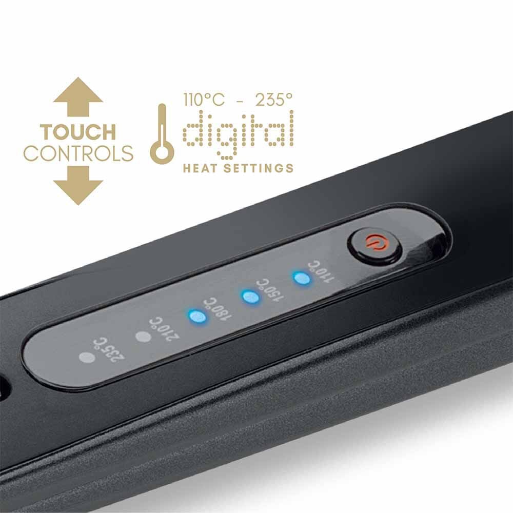 Diva Professional Styling Ultra Fast, Intelligent Digital Styler Hair Straightener Black Edition