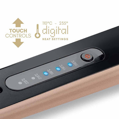 Diva Professional Styling Ultra Fast, Intelligent Digital Styler Hair Straighteners Rose Gold Edition