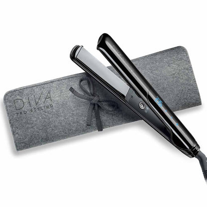Diva Professional Styling Ultra Fast, Titanium Hair Straightener - Black Edition