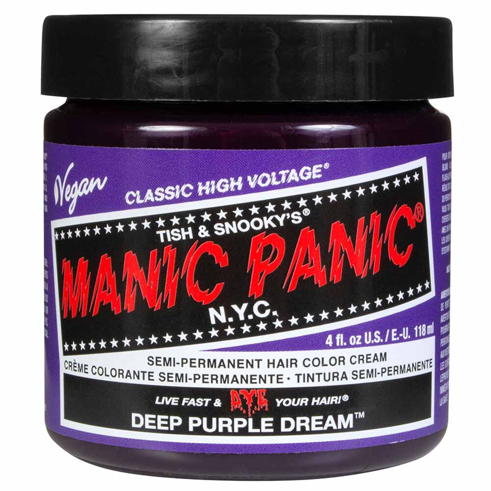 Manic Panic High Voltage Semi Permanent Hair Colour Cream - Deep Purple Dream - 118ml