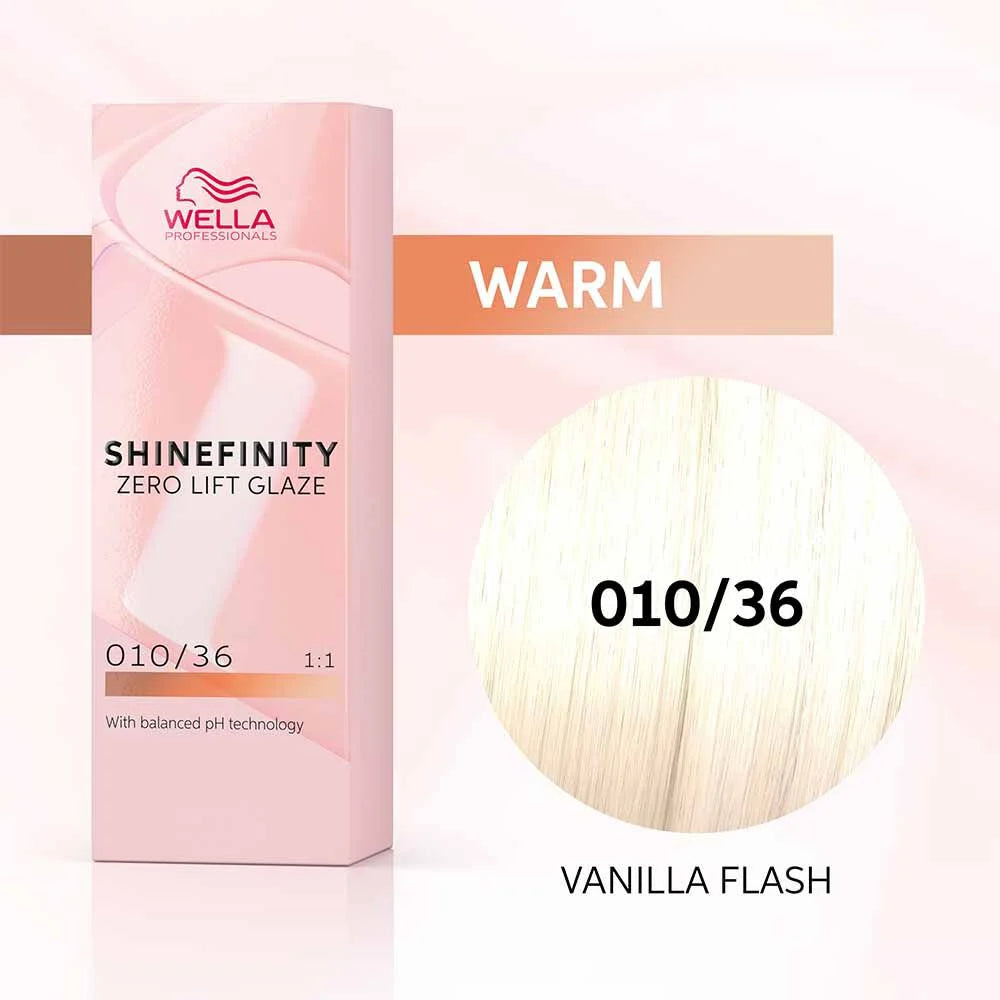 Wella Professionals Shinefinity Zero Lift Glaze Semi-Permanent HairColour - 10/36 Vanilla Flash - 60ml