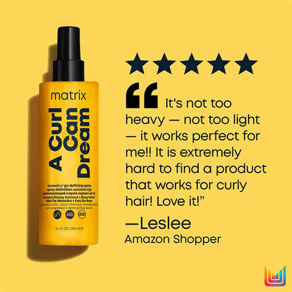 Matrix Total Results A Curl Can Dream Scrunch N' Go Defining Spray 250ml